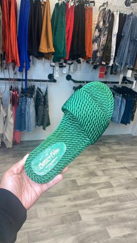 Green rope Sandals